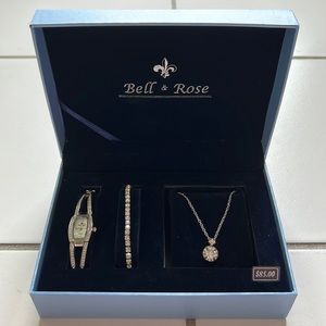 Bell & Rose Silver Jewelry Set